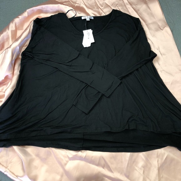 Say what , trendy Plus Size Long-Sleeve Swing Top - Picture 3 of 4